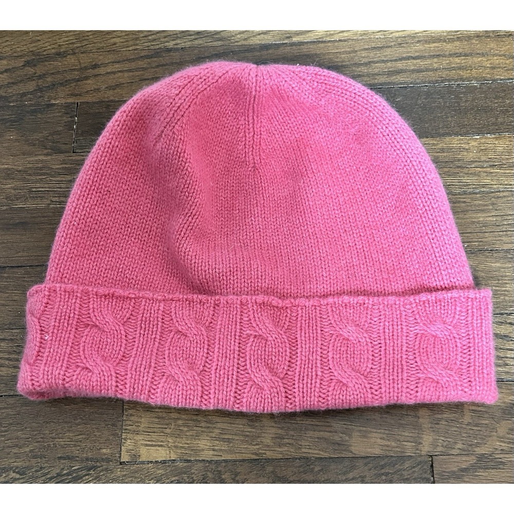 Women's Castlerig Pink 100% Cashmere Bennie Winter Hat One‎ Size